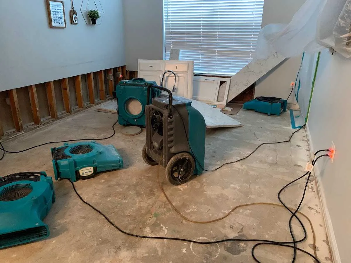 Dehumidifier in flood-cut room for Water Extraction & Removal in Fultondale